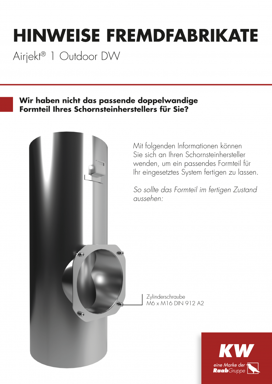 Airjekt 1 Outdoor DW Hinweise Fremdfabrikate