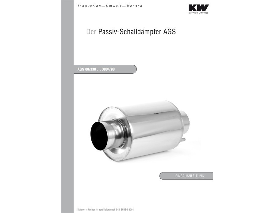 Der Passiv-Schalldämpfer AGS Typ AGS 80/330 ... 300/790